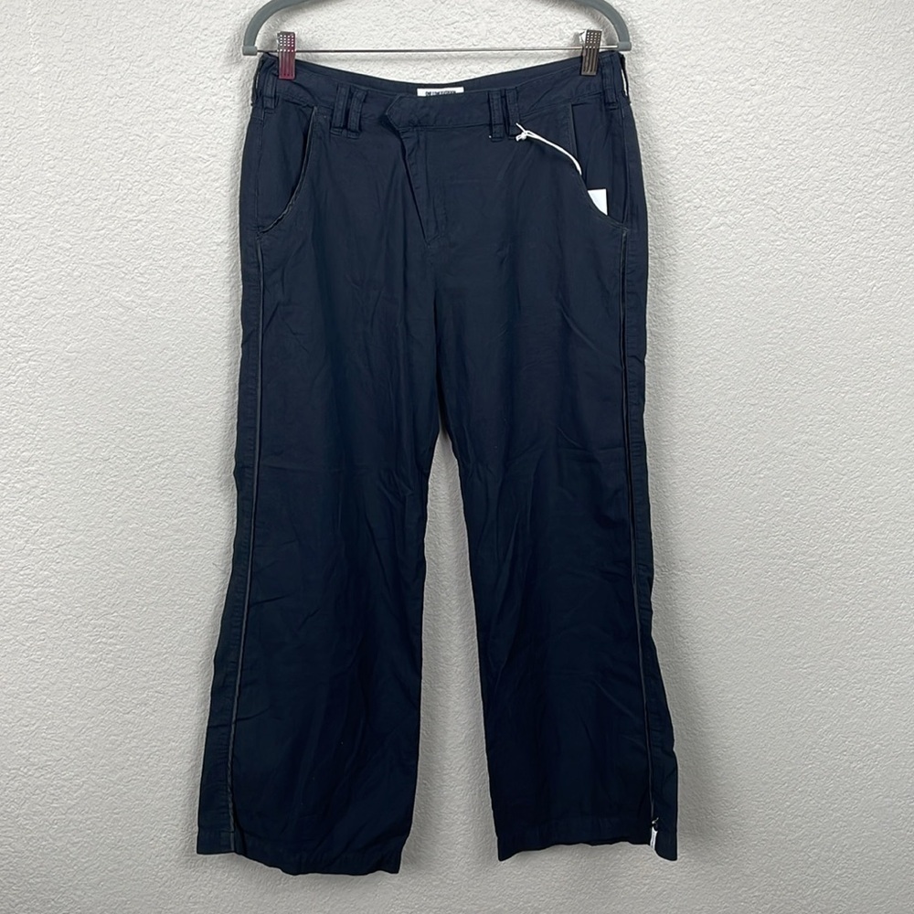 NWT One Teaspoon Black Chambray Dinner Pant Wide Leg Loose Sz S